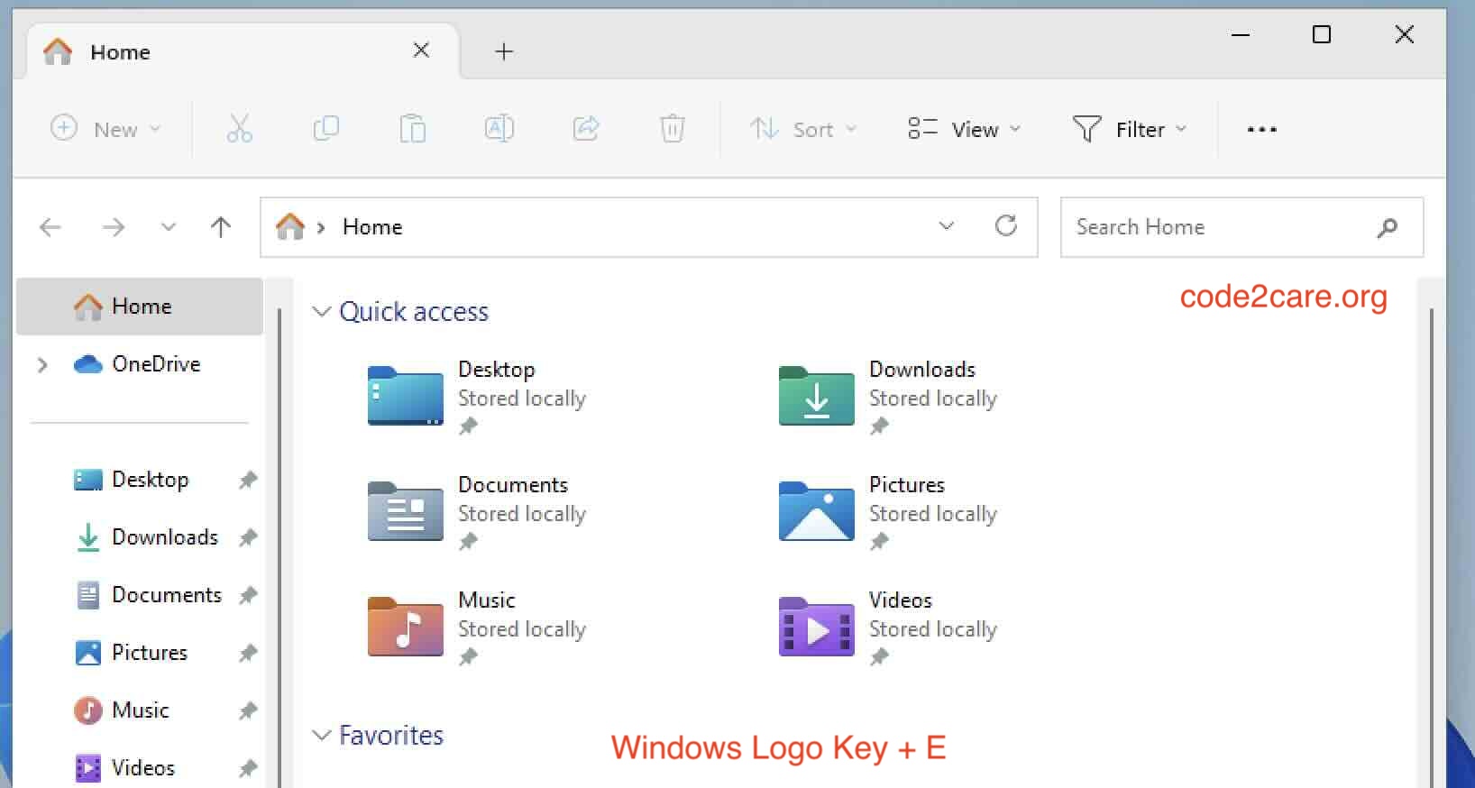 2 - Windows Logo Key + E - Files Explorer